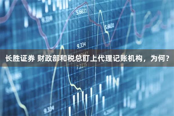 长胜证券 财政部和税总盯上代理记账机构,为何?