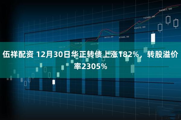 伍祥配资 12月30日华正转债上涨182%，转股溢价率2305%